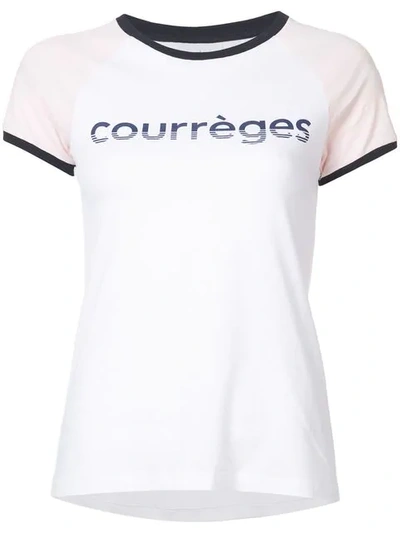 Courrèges Courreges Tricolor Vintage Logo T-shirt In White