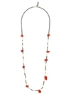 SAINT LAURENT SAINT LAURENT TRIBAL NECKLACE WITH RED BEADS - BLACK,507029Y15G812523534