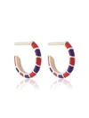 ALICE CICOLINI 14KT YELLOW GOLD STRIPED HOOP EARRINGS,MEMPHISCANDYHUGGIN12561473