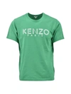 KENZO LOGOED T-SHIRT GREEN,10494660