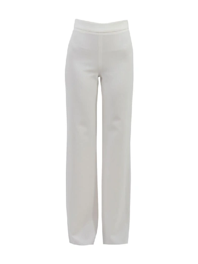 Max Mara Wool Crepe Pants In Off White