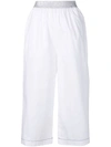 I'M ISOLA MARRAS I'M ISOLA MARRAS CROPPED WIDE LEG TROUSERS - WHITE,1M9508GE40112674039