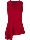 THEORY THEORY FLUID TANK TOP - RED,H110250712649808