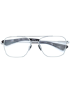 Dita Eyewear Flight Seven Aviator Frame Glasses In Metallic
