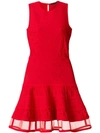 ALEXANDER MCQUEEN ALEXANDER MCQUEEN SLEEVELESS KNIT DRESS - RED,507917Q1WJZ12674152