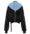 Ben Taverniti Unravel Project Hybrid Denim And Bomber Jacket In Multicolor