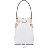 Fendi White Mini 'mon Tresor' Bucket Bag