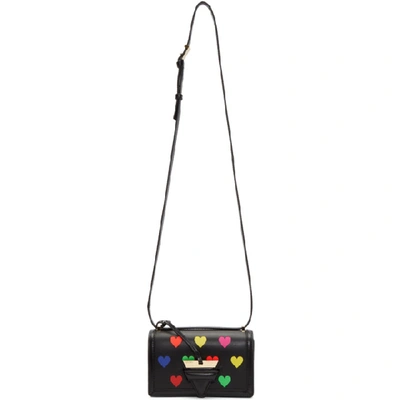 Loewe Mini Barcelona Hearts Calfskin Leather Crossbody Bag - Black In 1489 Black