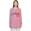 SOME WARE SOME WARE SSENSE EXCLUSIVE PINK LONG SLEEVE LATEX T-SHIRT,EXCLUSIVE 5
