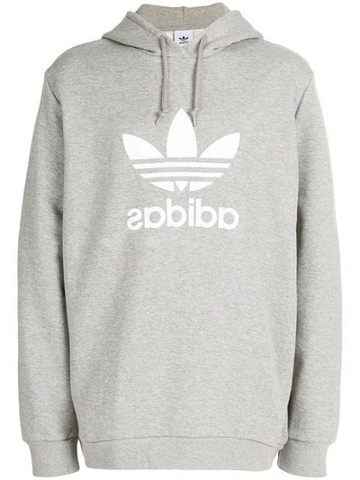 Adidas Originals Adidas  Trefoil Hoodie - Grey In Gray