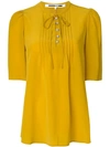 MCQ BY ALEXANDER MCQUEEN MCQ ALEXANDER MCQUEEN FRONT BOW-TIE BLOUSE - YELLOW,496329RKB0312673388