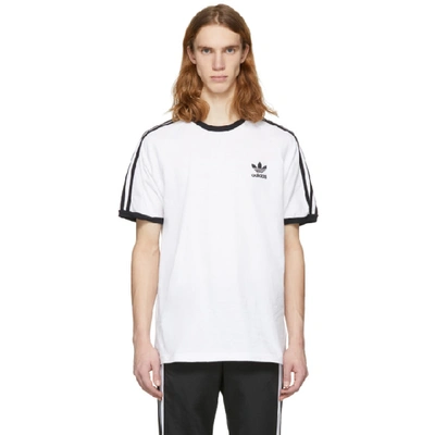 Adidas Originals 3-stripes T-shirt In White/black