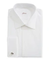 BRIONI PLEATED POPLIN FRENCH-CUFF DRESS SHIRT,PROD129950177