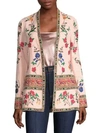 ALICE AND OLIVIA Jerri Embroidered Open Front Blazer