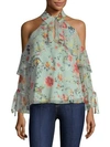 ALICE AND OLIVIA Blayne Floral-Print Blouse