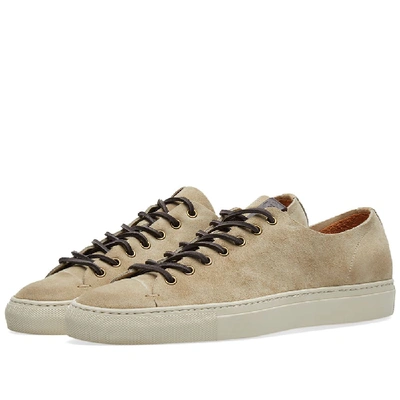 Buttero Tanino Low Suede Trainer In Neutrals