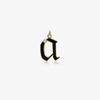 Foundrae Diamond Point A Initial Charm In Black