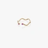 SABINE GETTY SABINE GETTY 18K YELLOW GOLD WIGGLY SNAKE RING WITH SAPPHIRES,BM804R12482638