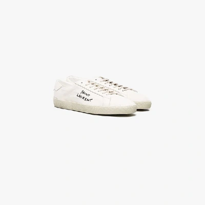 SAINT LAURENT 'COURT CLASSIC' SNEAKERS MIT STICKEREI,471827GUP6012666611