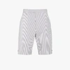 THOM BROWNE THOM BROWNE STRIPED LINEN SHORTS,MTC002H0057212541809