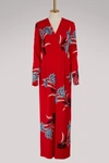 DIANE VON FURSTENBERG SILK JUMPSUIT,11104DVF/FARREN LIPSTICK