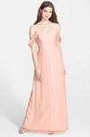 AMSALE CONVERTIBLE CRINKLED SILK CHIFFON GOWN,G851C