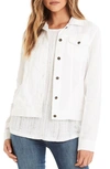 Michael Stars Linen Denim Jacket In White