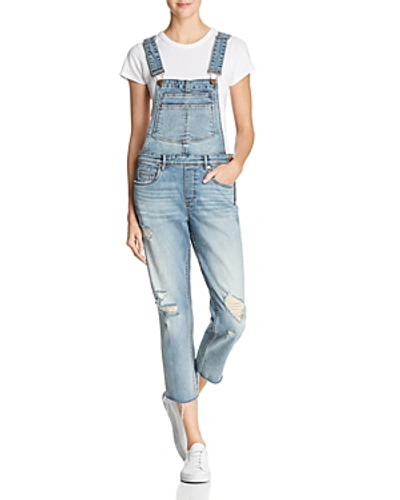 Blanknyc Distressed Denim Dungarees In Get It Together