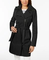 VINCE CAMUTO HOODED ASYMMETRICAL TRENCH COAT