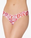 HANKY PANKY PRINTED LOW-RISE LACE THONG