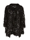 MOSCHINO BOUTIQUE FLORAL LACE DETAIL COAT,10495358