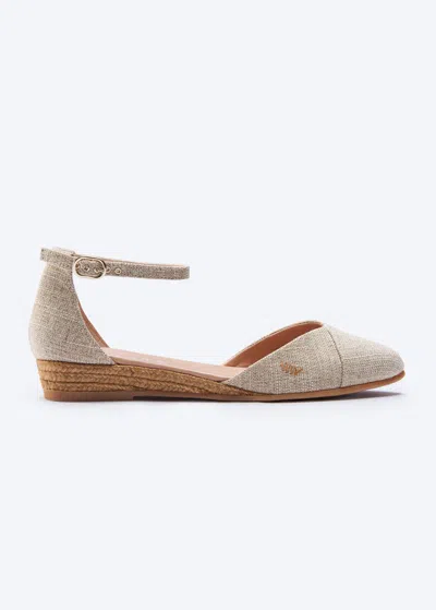 Viscata Montroig Canvas Espadrille Flats In Beige