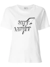 Saint Laurent Printed Cotton T-shirt In White