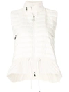 MONCLER MONCLER ZIPPED PADDED GILET - WHITE,8497000809AB12676609