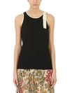 RED VALENTINO LACE TRIM TANK TOP,10495866