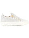 Giuseppe Zanotti Frankie Croc-embossed Leather Trainers
