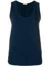 P.a.r.o.s.h Crepe Tank Top In Blue