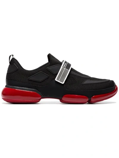 Prada Black & Red Cloudbust Sneakers