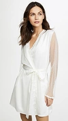 FLORA NIKROOZ Showstopper Charmeuse Robe With Lace,FLORA30000