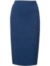 DIANE VON FURSTENBERG DVF DIANE VON FURSTENBERG SWEATER MELANGE PENCIL SKIRT - BLUE,11492DVF12697553