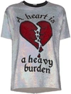 ASHISH Pailletten-T-Shirt mit Herzmotiv,T3212666556