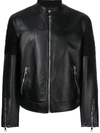 NEIL BARRETT front zip biker jacket,PBPE523C G701C