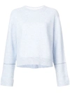 Proenza Schouler Mélange Cotton-blend Sweater In Sky Blue