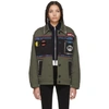 MIU MIU MIU MIU GREEN CRYSTALS AND PATCHES DRILL JACKET,ML483 1QXC