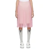 PRADA Pink Pleated Chiffon Skirt,P147N 1QLQ