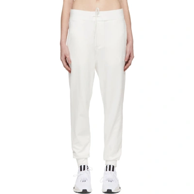 Y-3 White Classic Logo Lounge Trousers In Core White