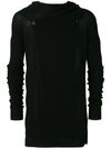 RICK OWENS LONG KNITTED HOODIE,RU18S5624C12662670