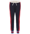 GUCCI STRIPED COTTON-BLEND TRACKtrousers,P00299116