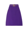 GUCCI WOOL AND SILK A-LINE SKIRT,P00298989