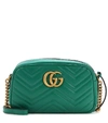 Gucci Gg Marmont Small Shoulder Bag In Green